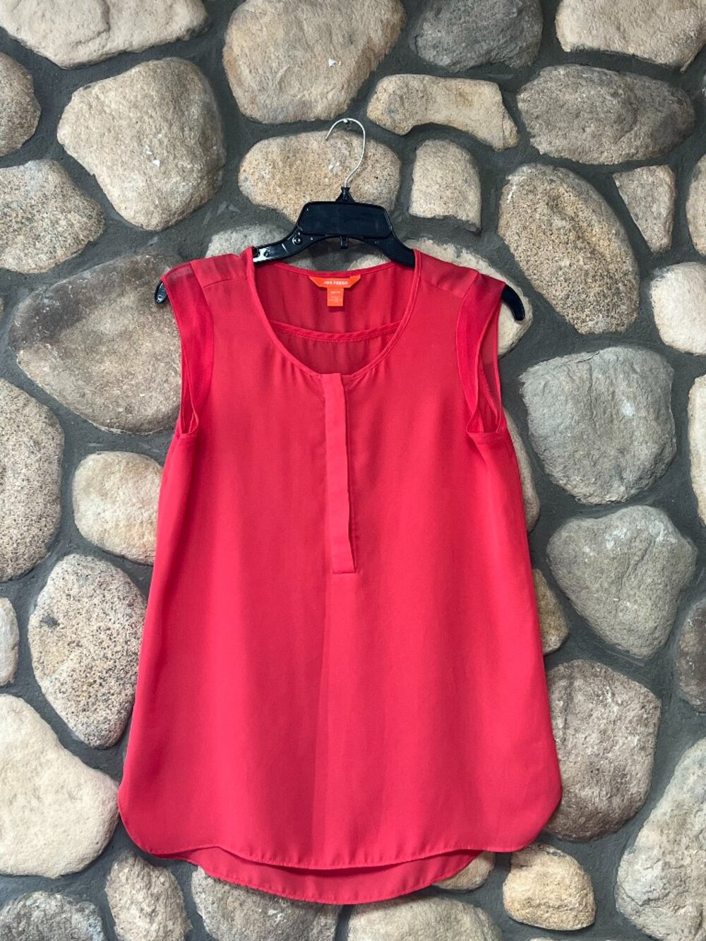 Joe Fresh Bright Coral Sleeveless Blouse – Size XS